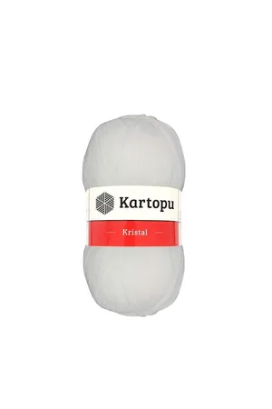 Kartopu Kristal K010 Beyaz el örgü ipi