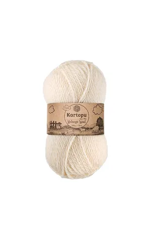 Kartopu Melange Wool K025 Krem el örgü ipi