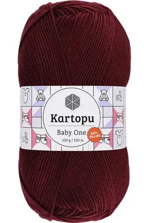 Kartopu Baby One K110 Bordo el örgü ipi