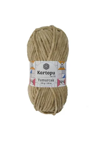 Kartopu Yumurcak K856 Koyu Bej el örgü ipi